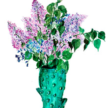 Load image into Gallery viewer, Lilacs in Cactus Vase Giclée Print
