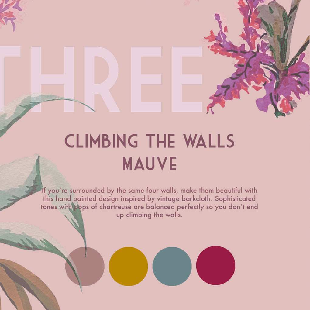 SALE Climbing The Walls Mauve Wallpaper Roll
