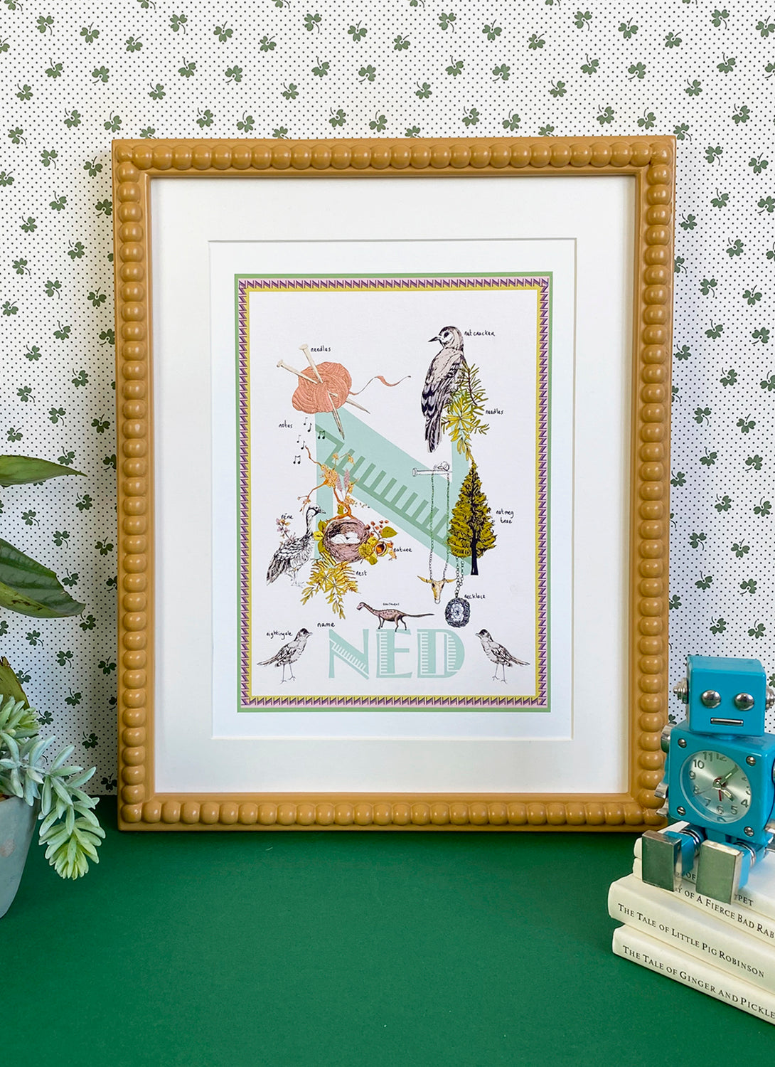 Personalised Letter 'N' Giclée Print