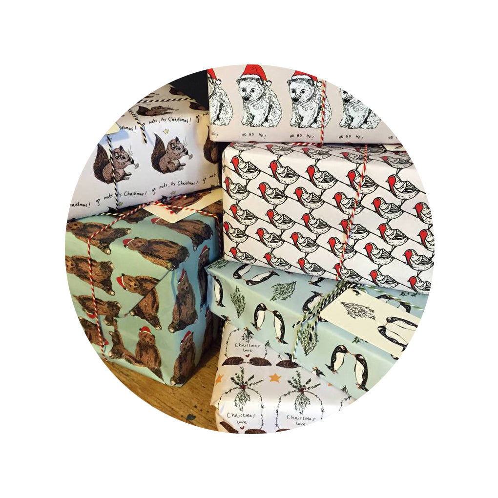 Hedgehog Love Christmas Wrapping Paper