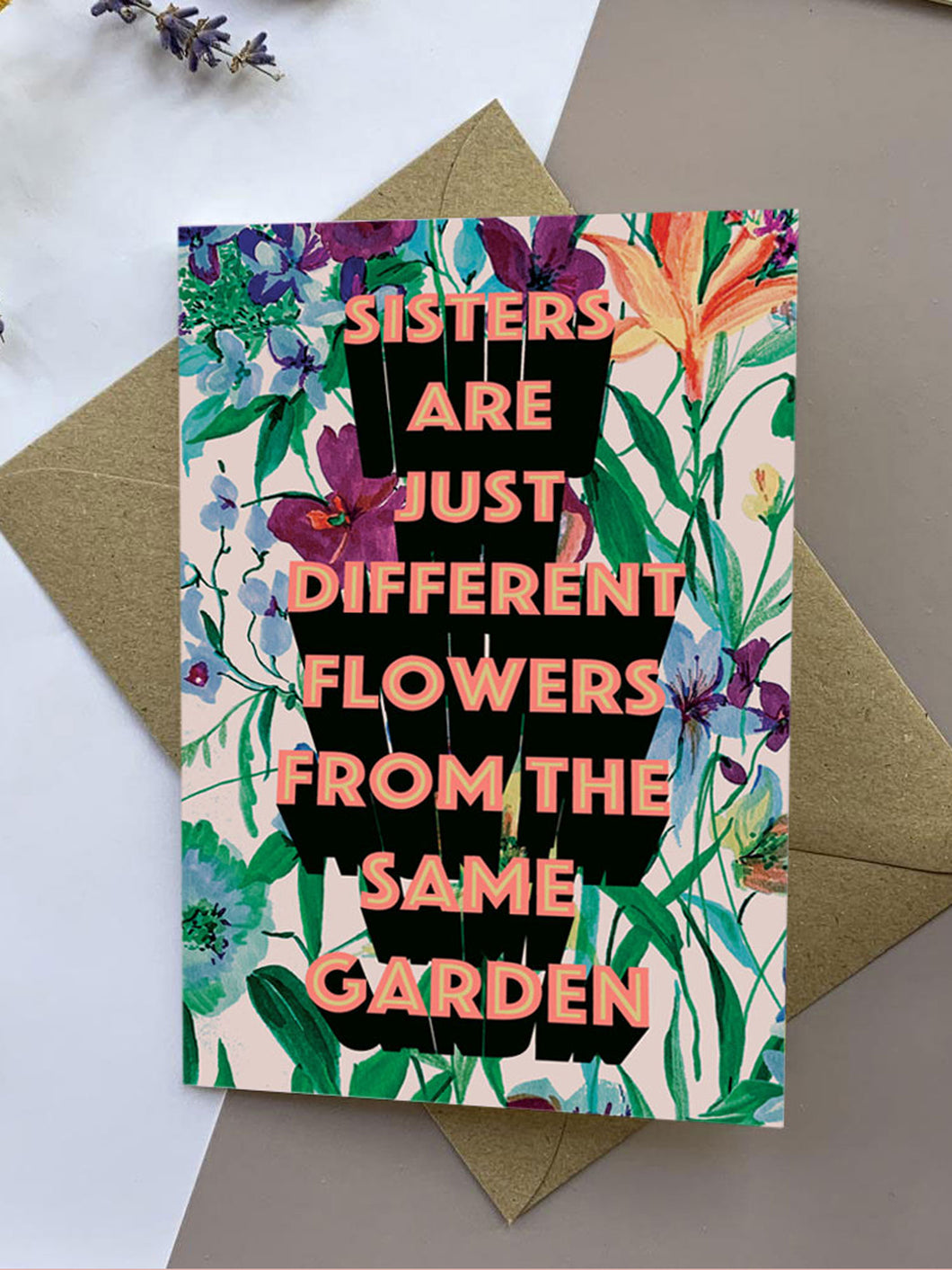 Sisters Are Flowers Card