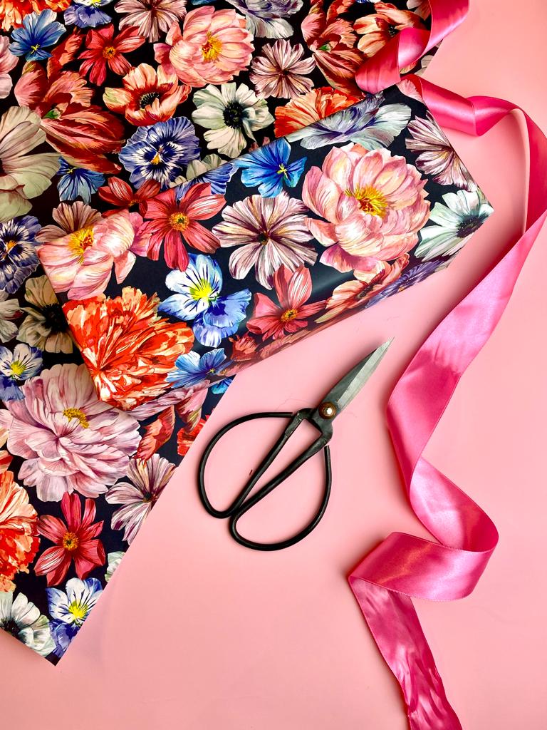 Oversized Floral Gift Wrap