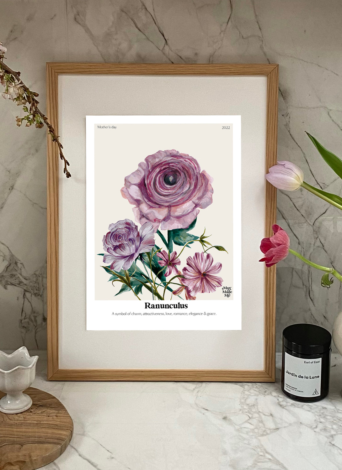 The Language of Flowers Ranunculus Giclée Print