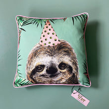 Load image into Gallery viewer, Tropical Sloth Cushion Cover
