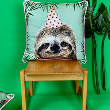 Load image into Gallery viewer, Tropical Sloth Cushion Cover

