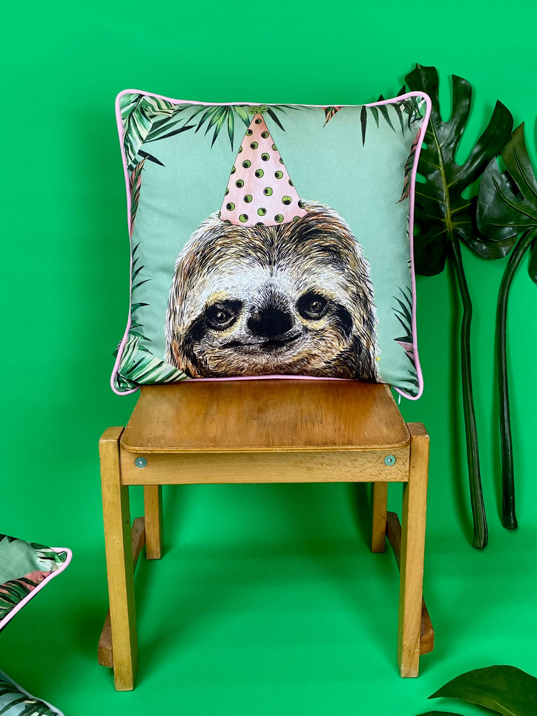 Tropical Sloth Cushion Cover