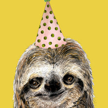 Load image into Gallery viewer, Sloth Party Hat Yellow
