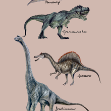 Load image into Gallery viewer, Brachiosaurus &amp; Pals Giclée Print
