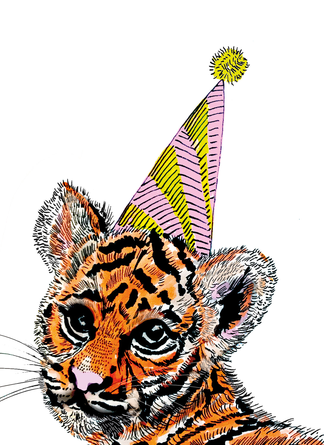 Party Tiger Giclée Print