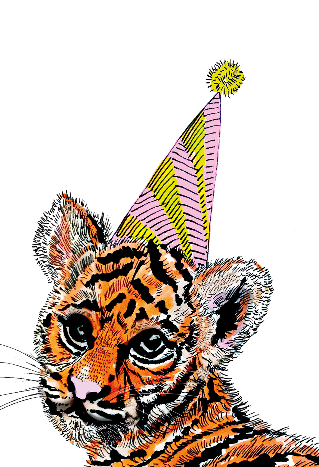 Party Tiger Giclée Print