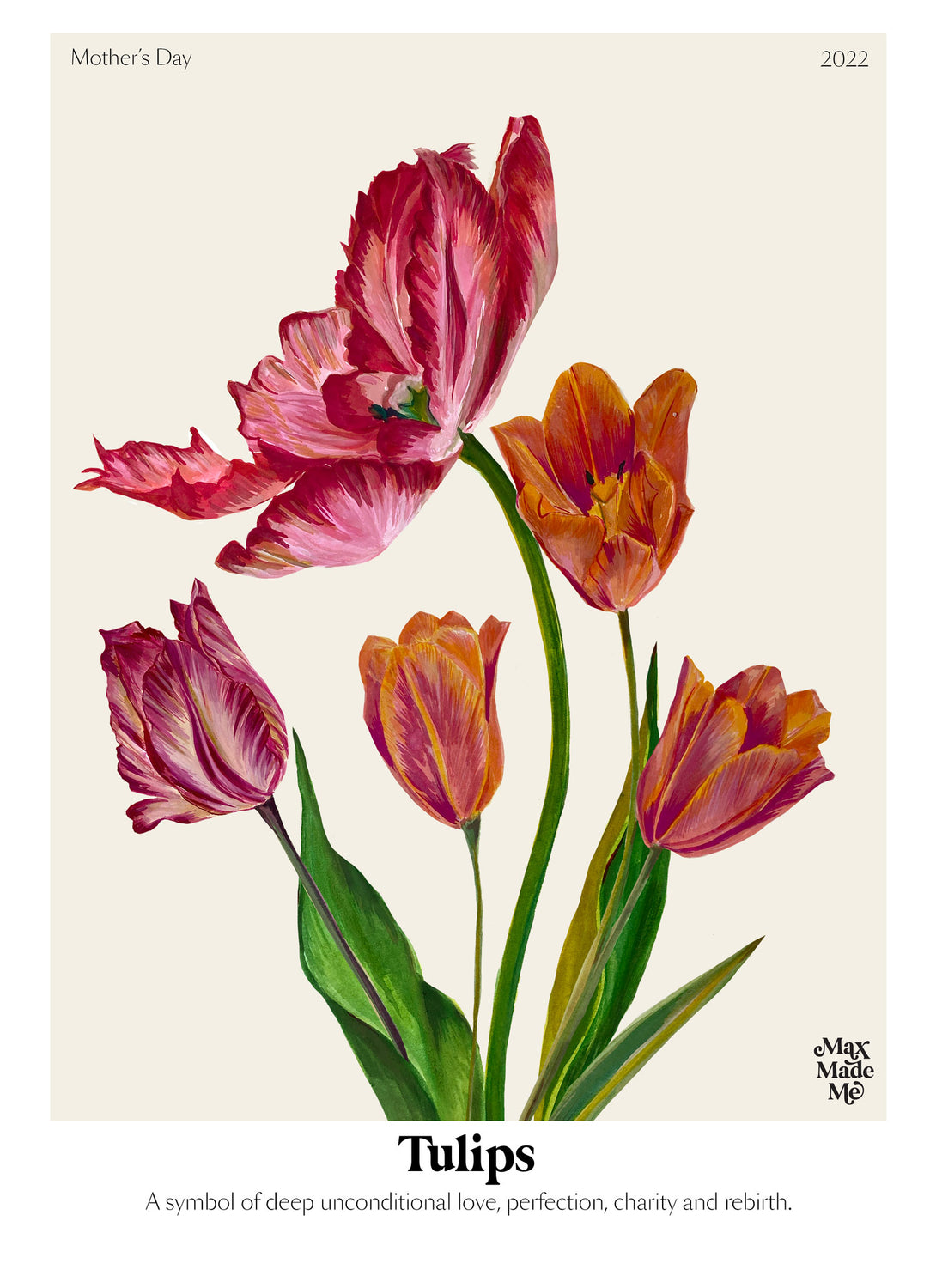 The Language of Flowers Tulips Giclée Print