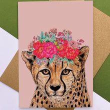 Load image into Gallery viewer, Cheetah Floral Headdress Pink
