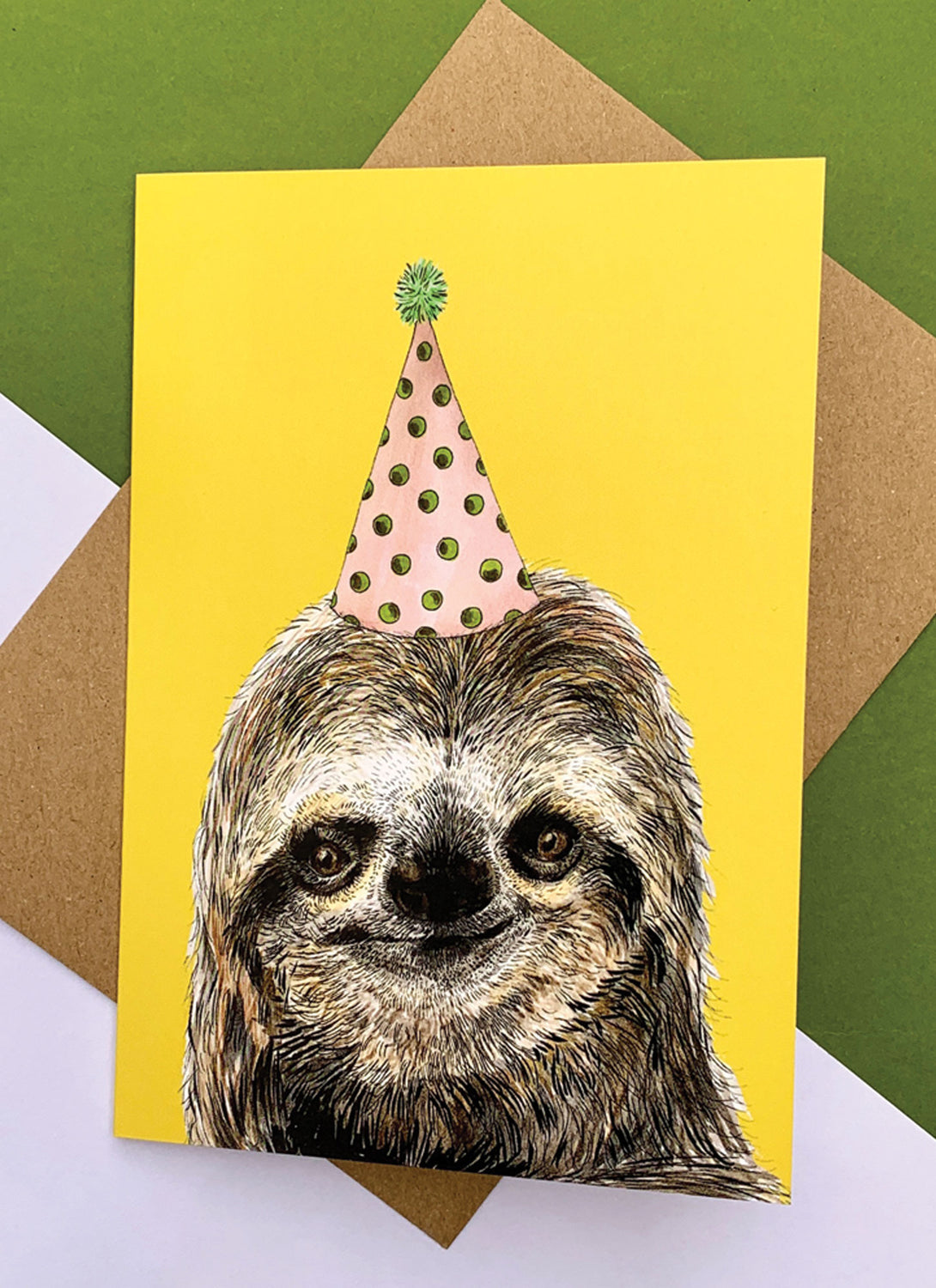 Sloth Party Hat Yellow