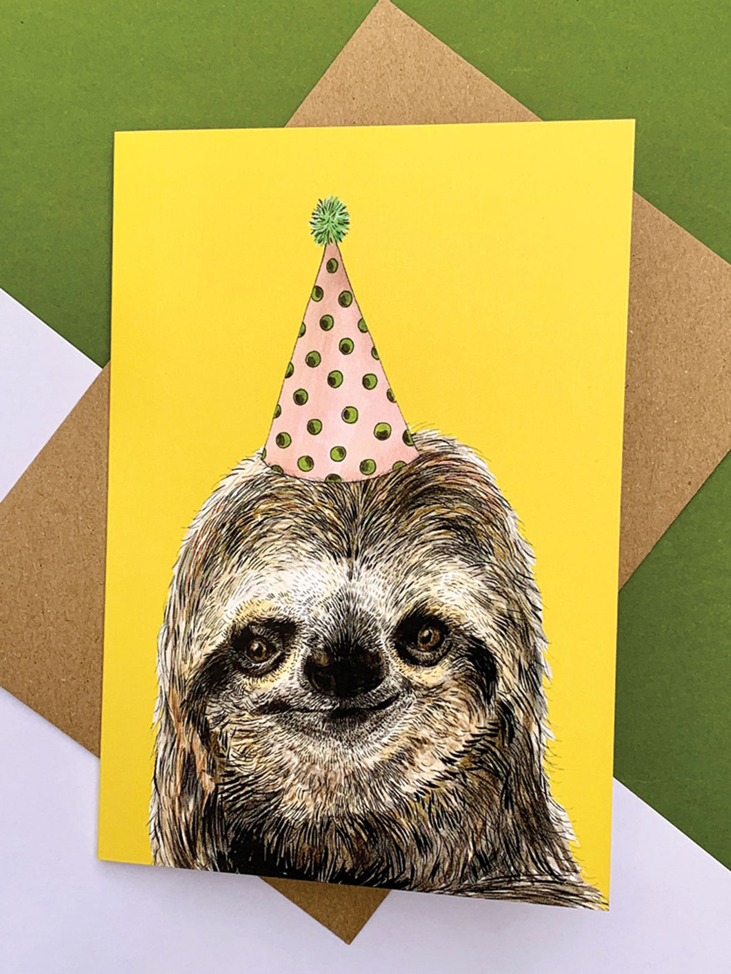 Sloth Party Hat Yellow