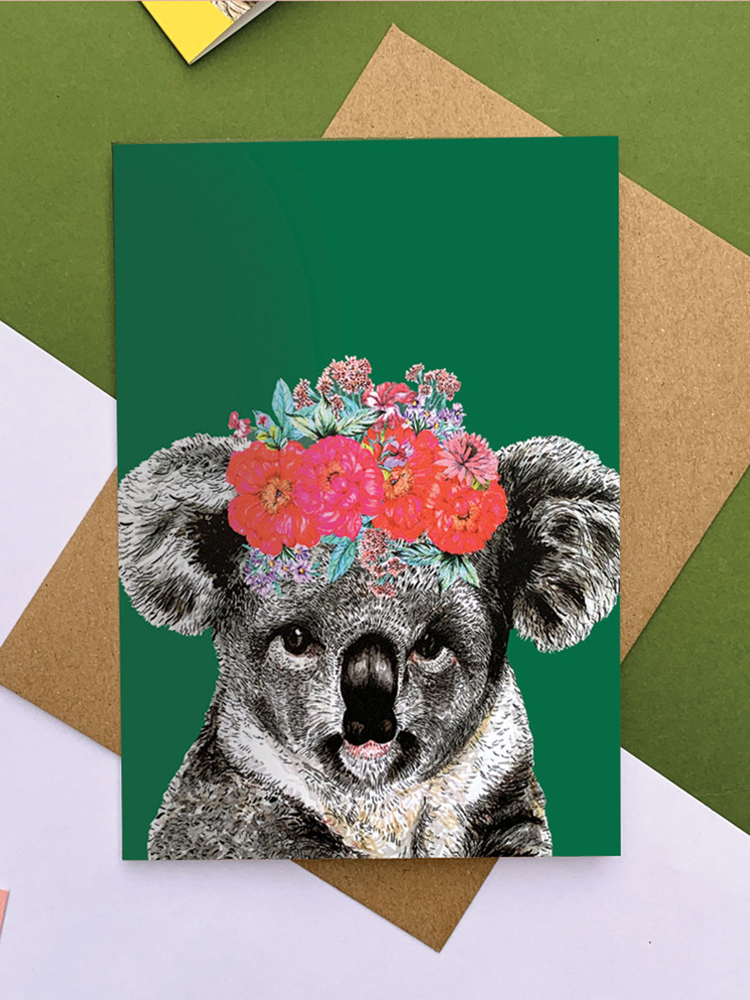 Koala Floral Headdress Green