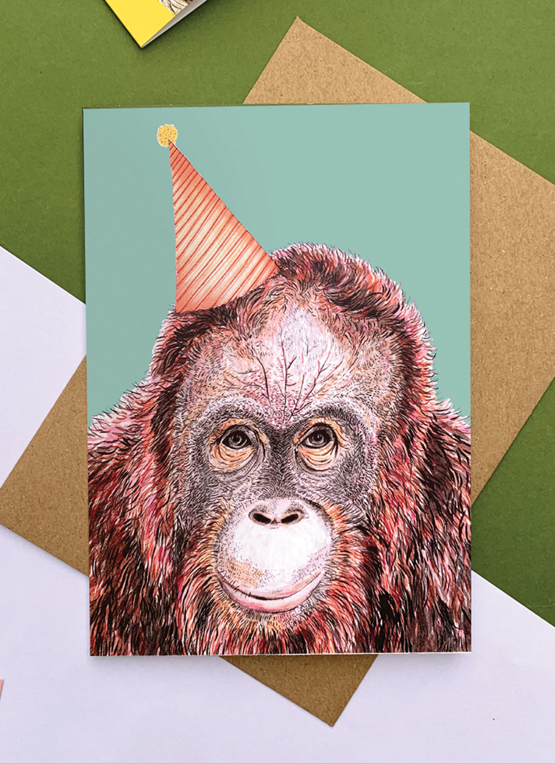 Orangutan Party Hat Turquoise