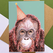 Load image into Gallery viewer, Orangutan Party Hat Turquoise
