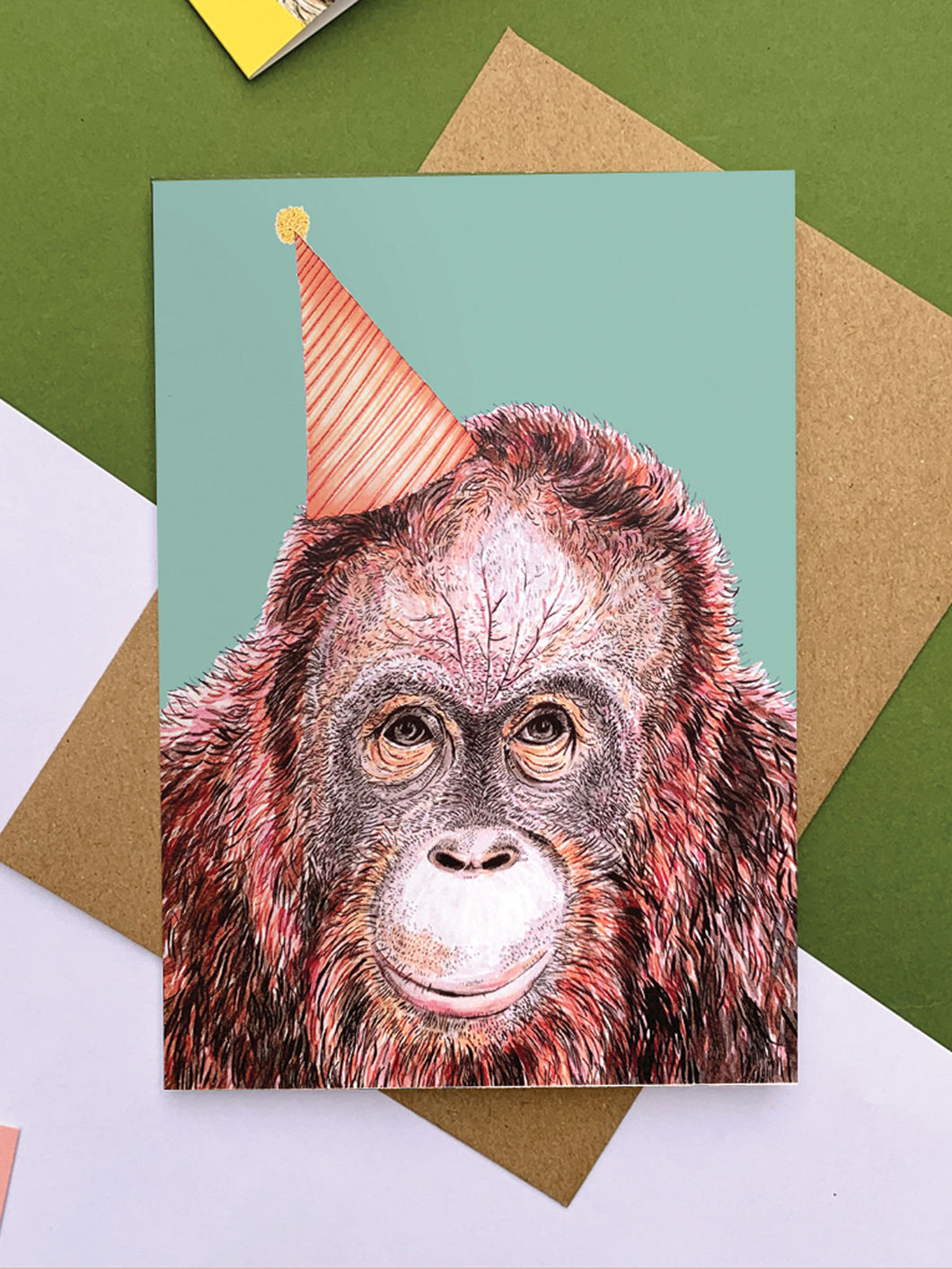 Orangutan Party Hat Turquoise