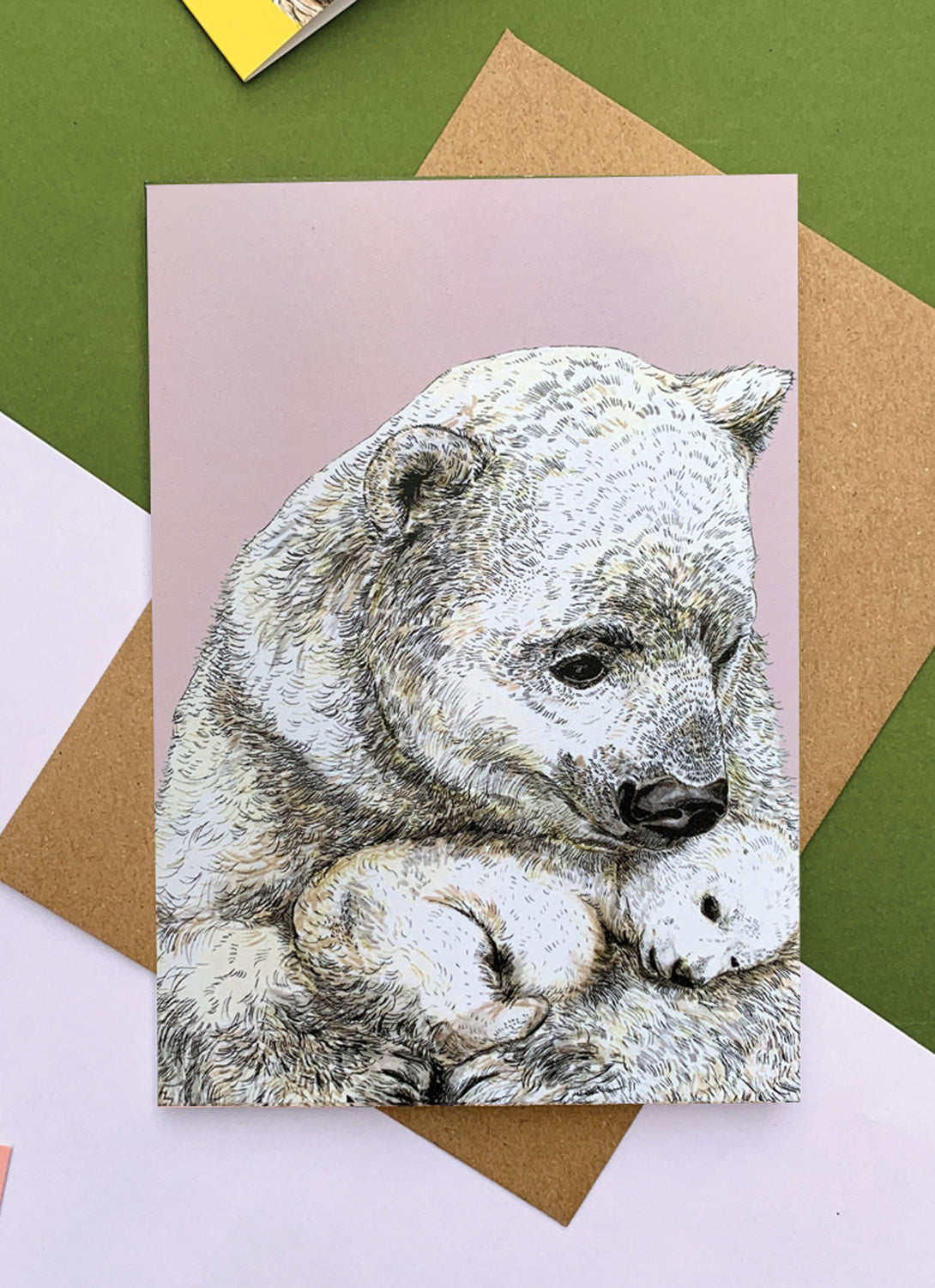 Polar Bear On Pink