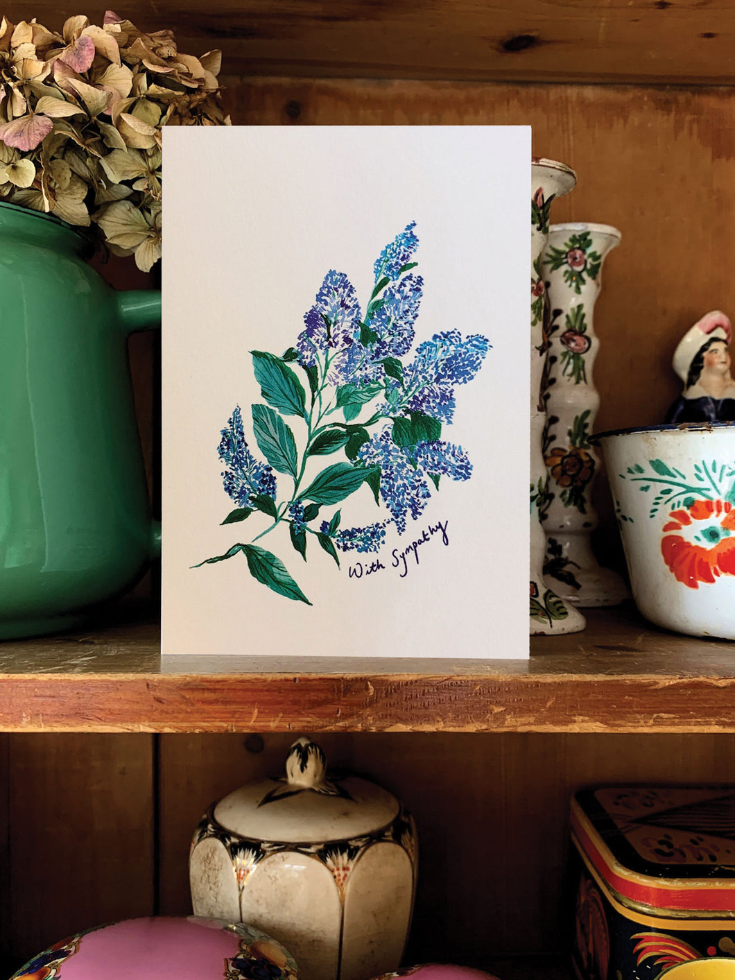 California Lilacs With Sympathy Card