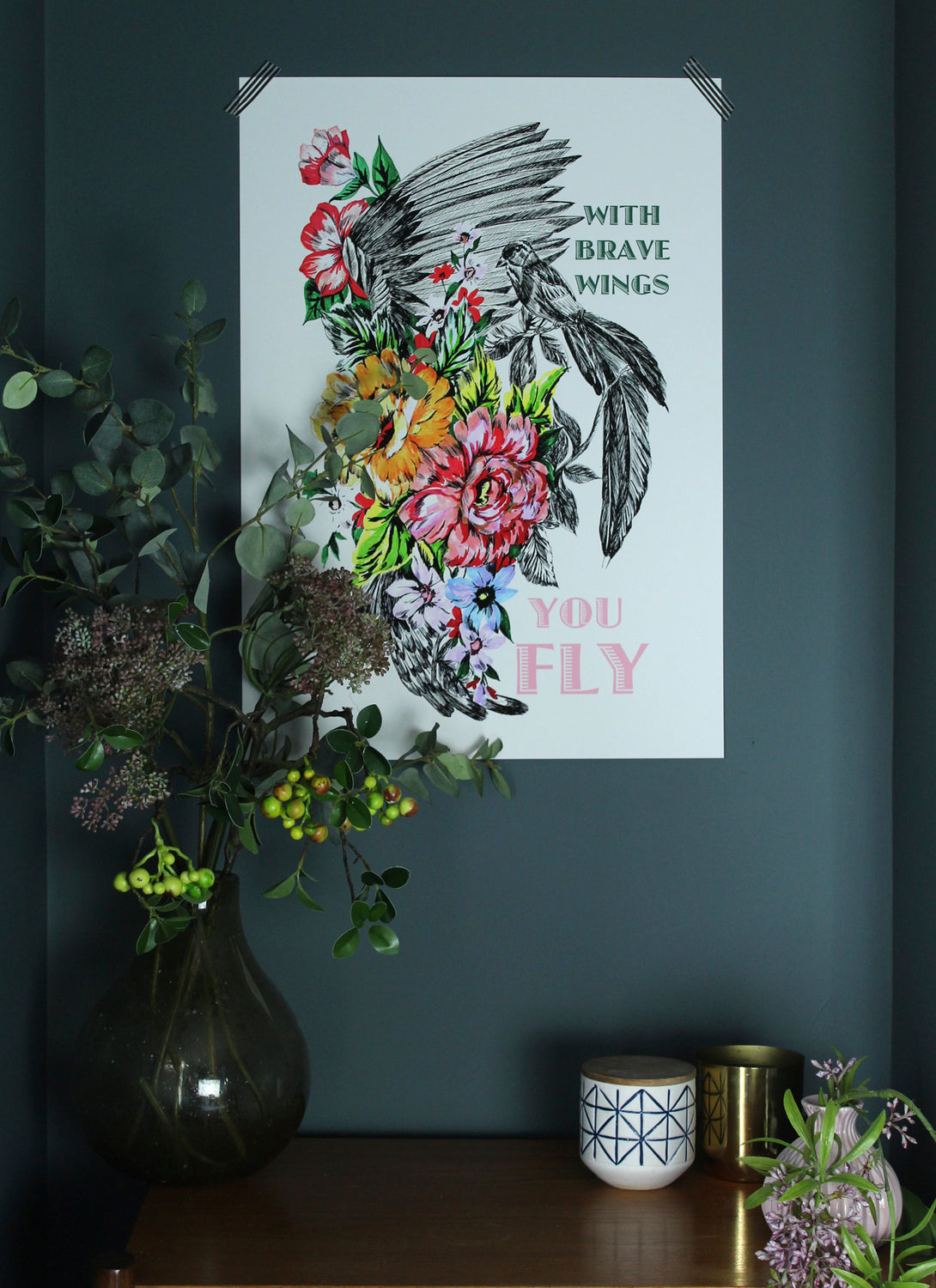 With Brave Wings You Fly Giclée Print