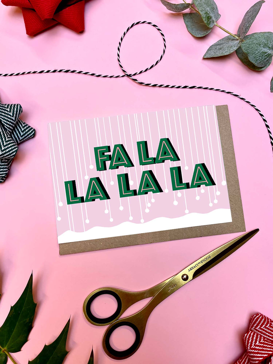 Fa La La La La Christmas Card
