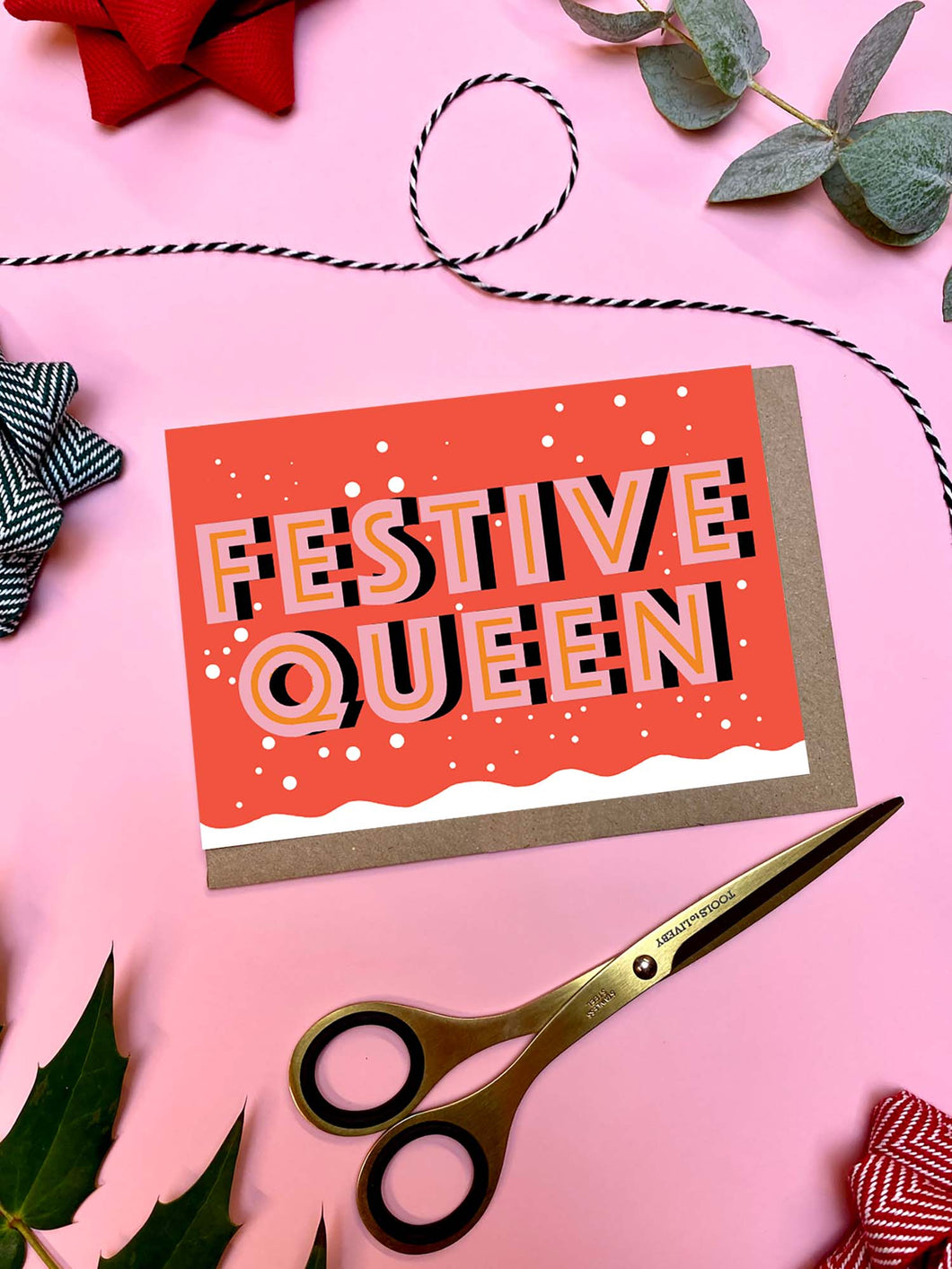 Festive Queen Christmas Card