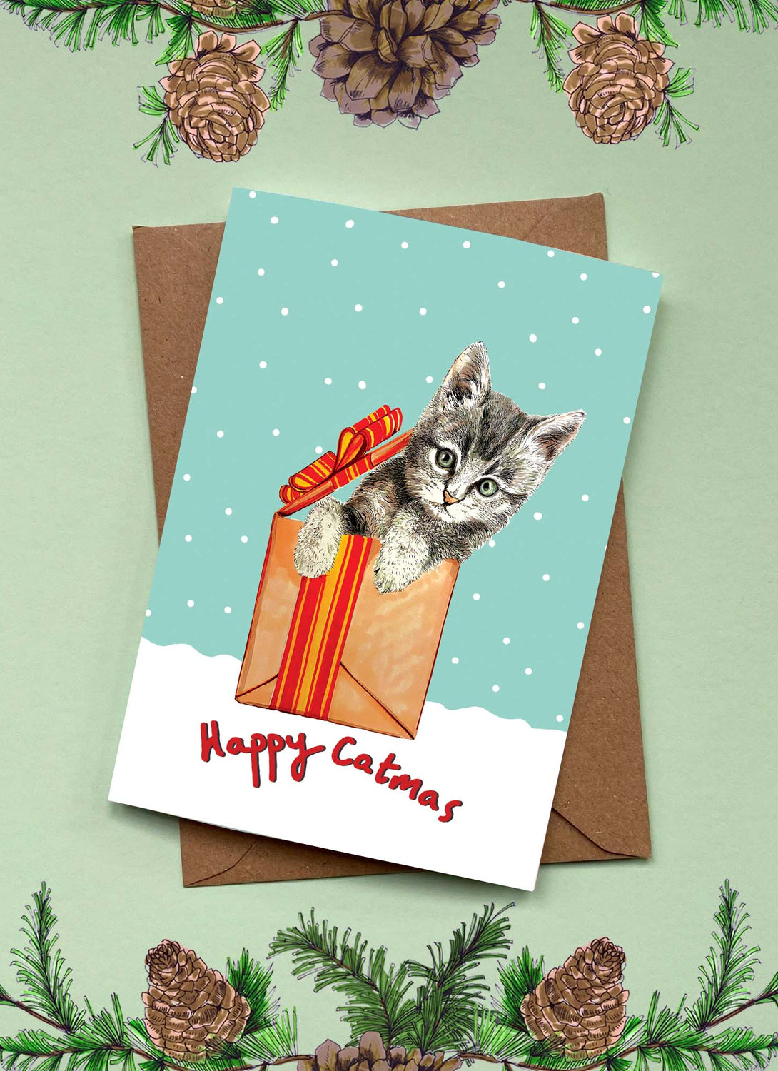 Happy Catmas Christmas Card