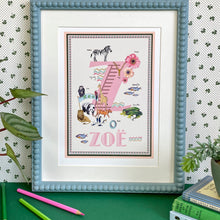 Load image into Gallery viewer, Personalised Letter &#39;Z&#39; Giclée Print
