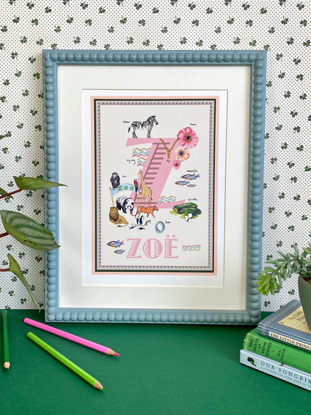 Personalised Letter 'Z' Giclée Print