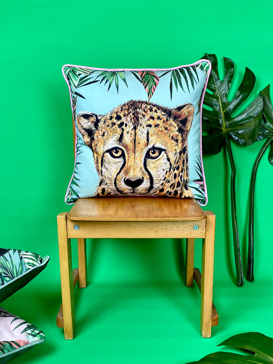Tropical Cheetah Cushion Cover