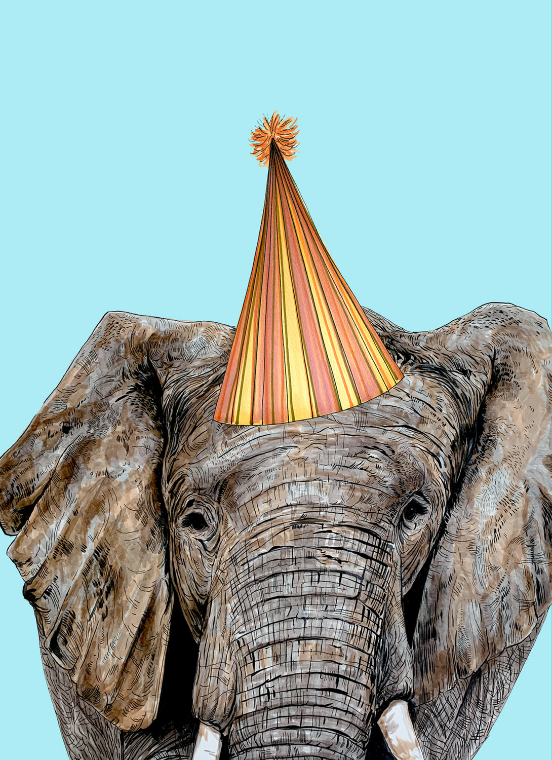 Elephant Party Hat Blue