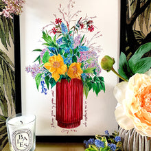 Load image into Gallery viewer, PERSONALISED Flowers From My Garden Giclée Print
