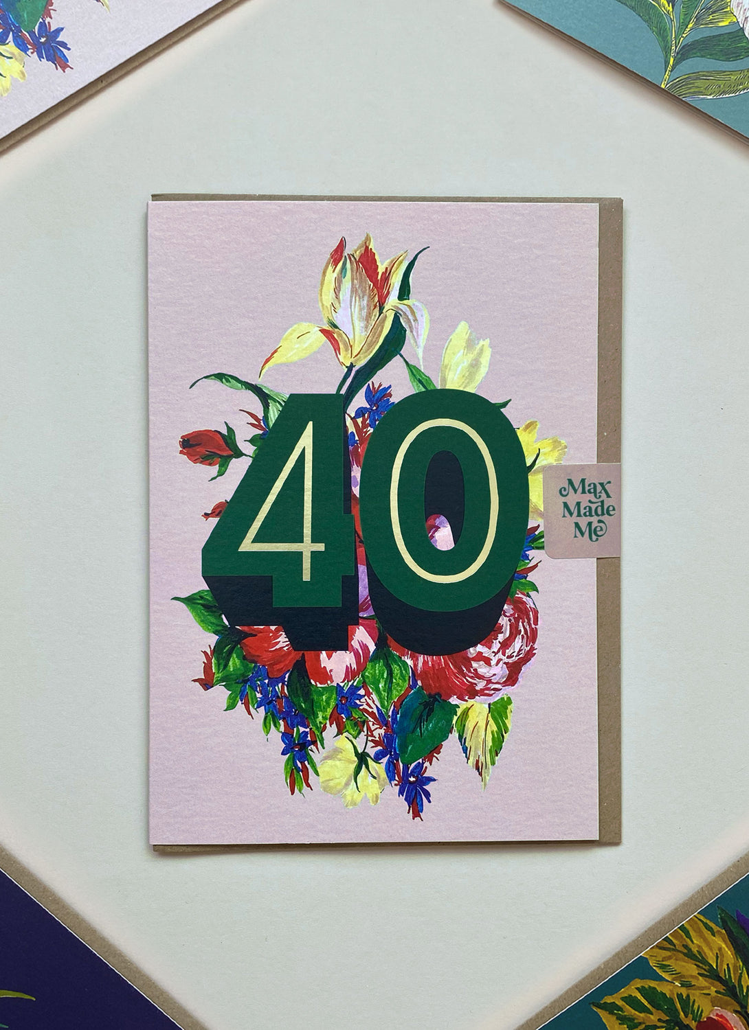Gold Foiled 40 Age Card