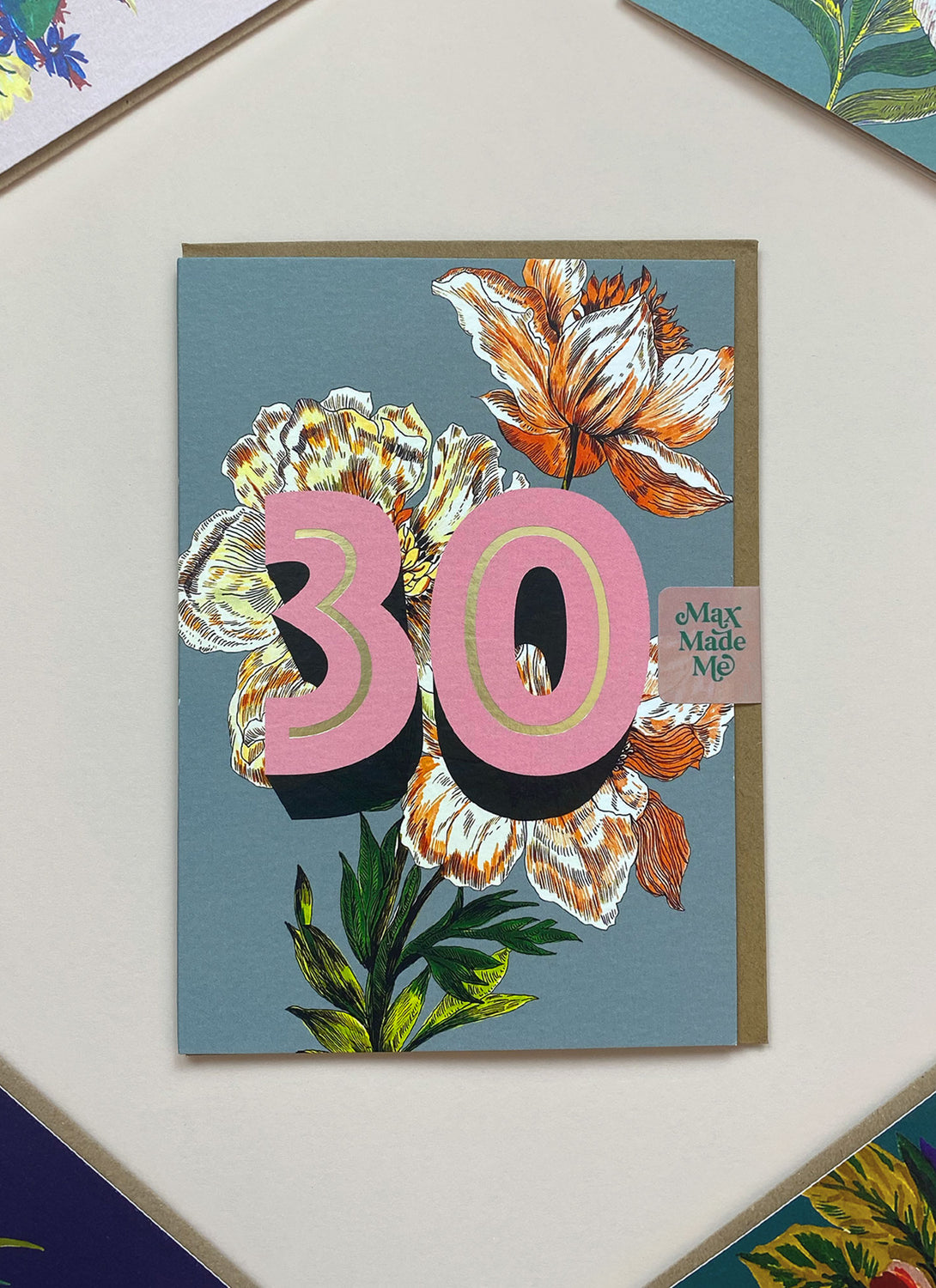 Gold Foiled 30 Age Card