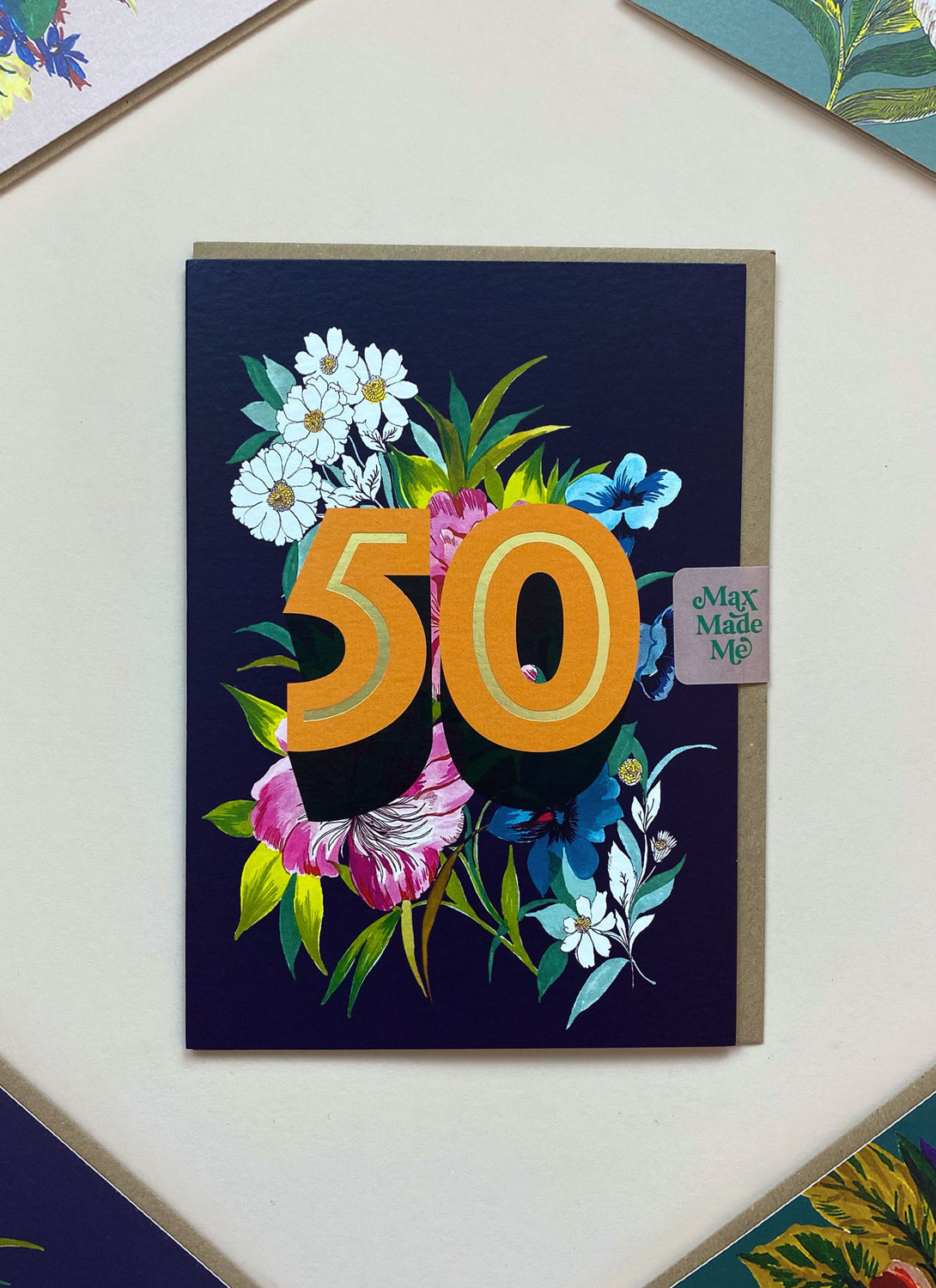 Gold Foiled 50 Age Card