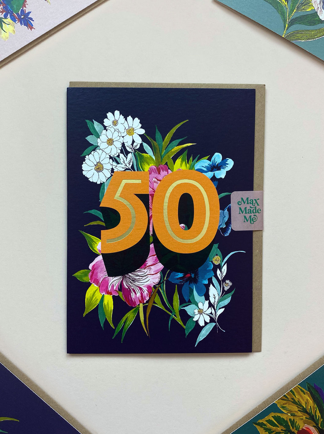 Gold Foiled 50 Age Card