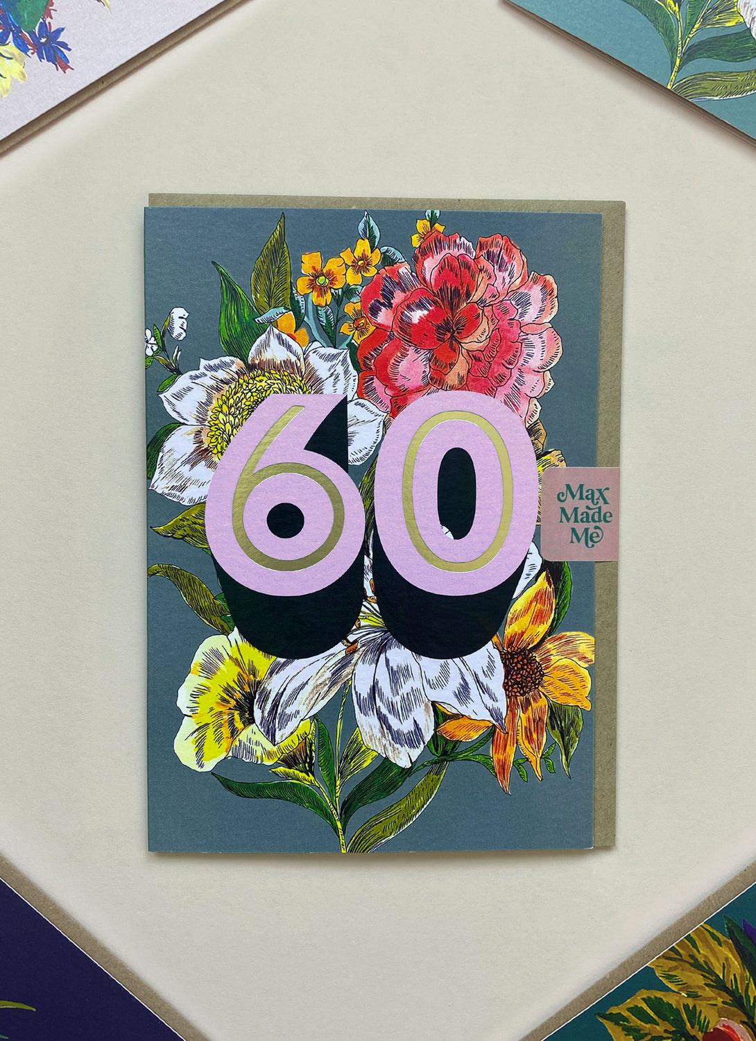 Gold Foiled 60 Age Card