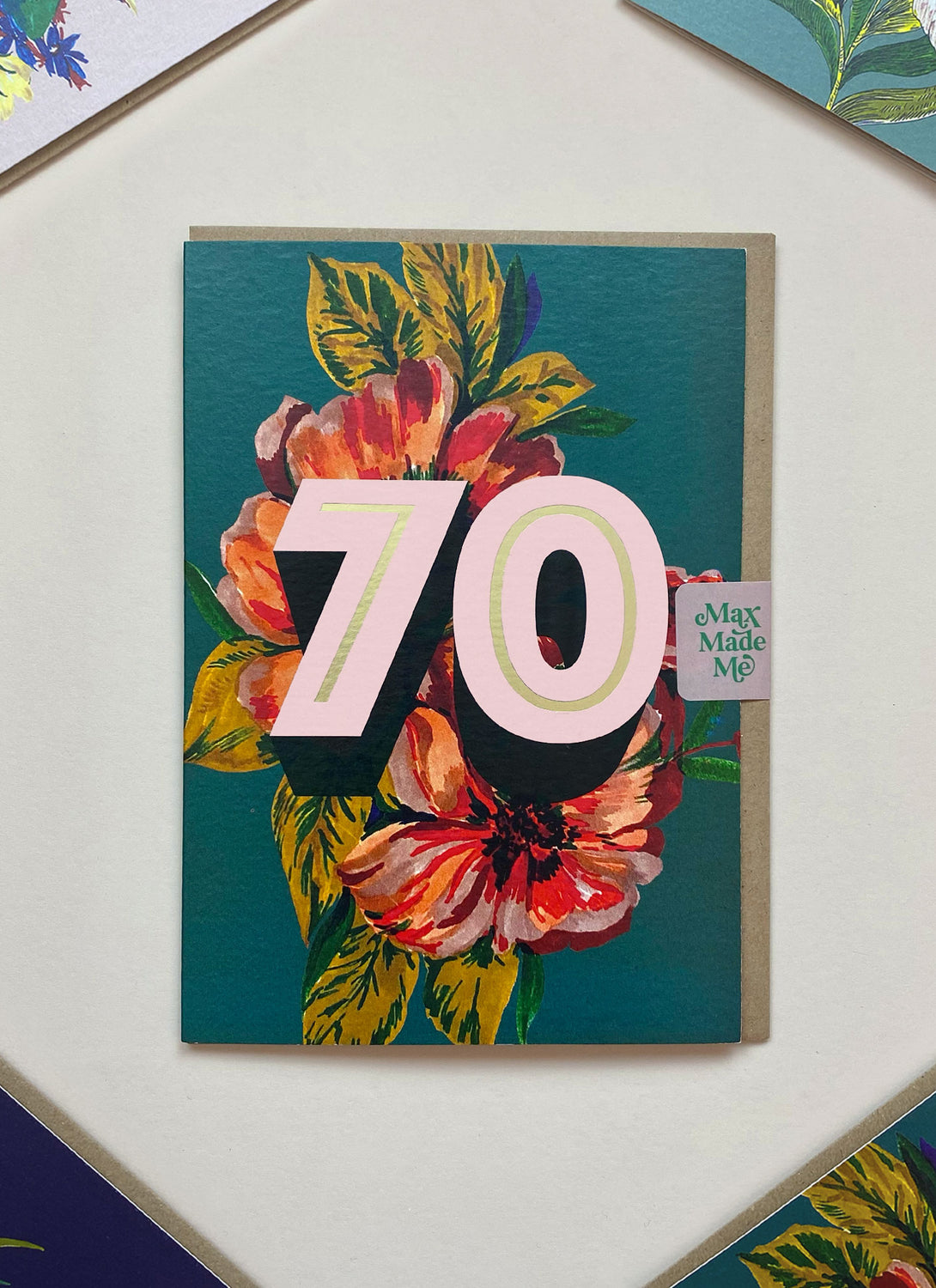 Gold Foiled 70 Age Card