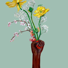 Load image into Gallery viewer, Girl Power Vase of Icelandic Poppies Giclée Print

