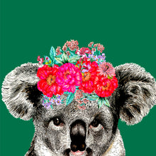 Load image into Gallery viewer, Koala Floral Headdress Green
