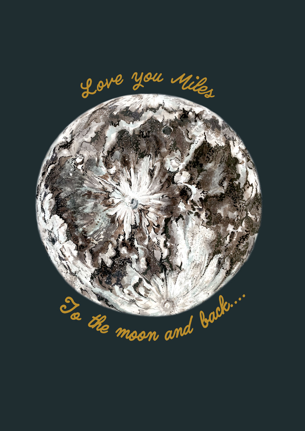 To The Moon And Back Midnight Giclée Print
