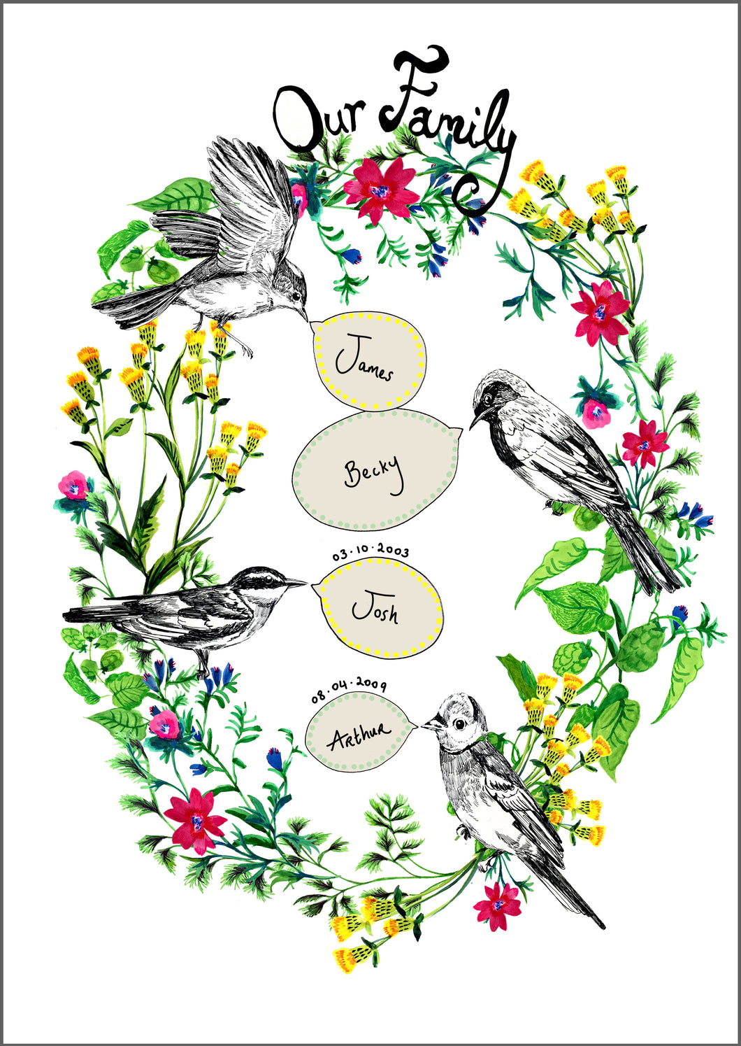 Our Family Personalised Giclée Print