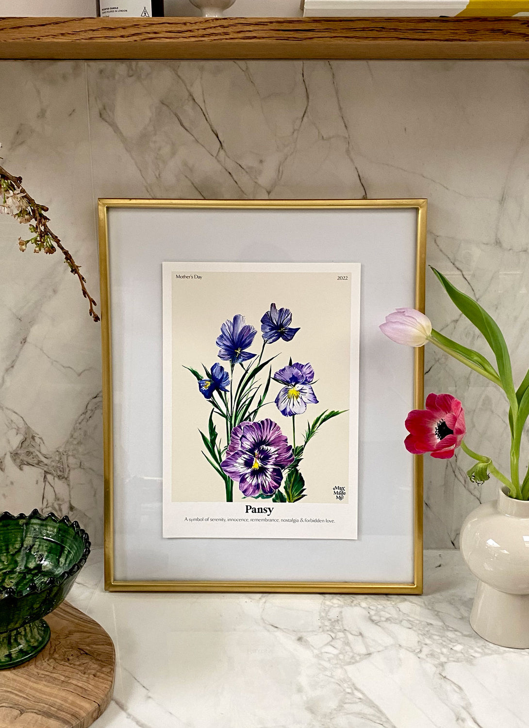 The Language of Flowers Pansy Giclée Print