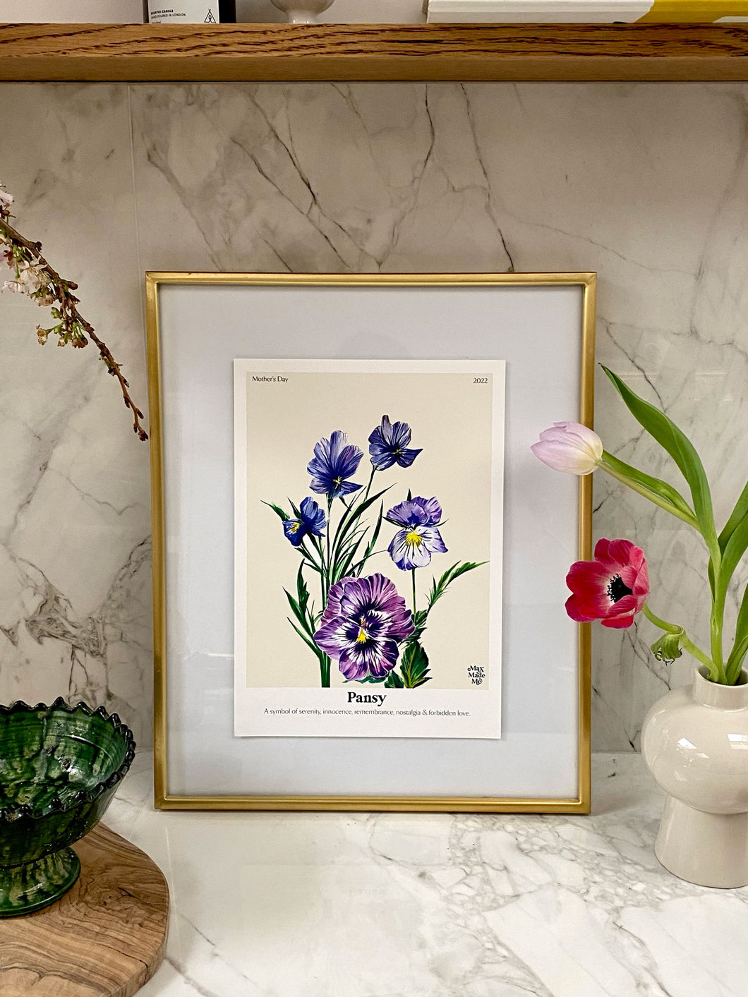 The Language of Flowers Pansy Giclée Print
