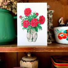 Load image into Gallery viewer, Peonies in Bum Vase Card
