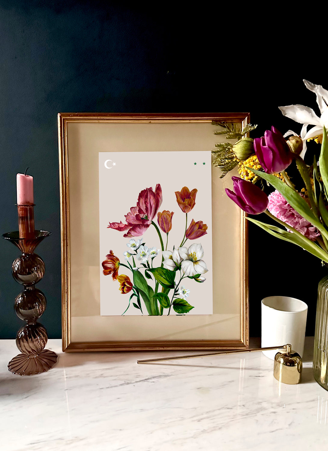 Jasmine & Tulips Giclée Print