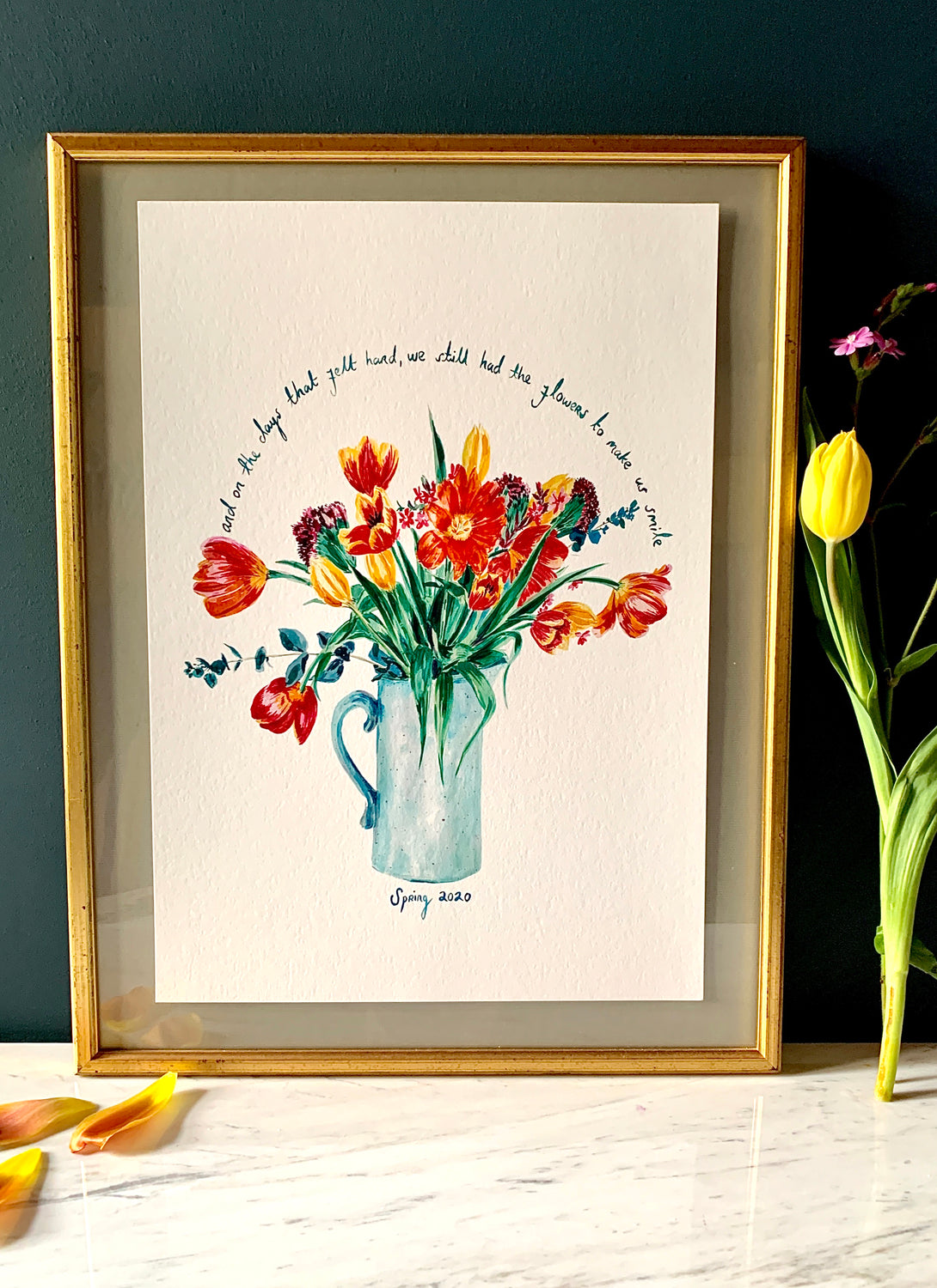 PERSONALISED Tulips To Make You Smile Giclée Print