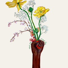 Load image into Gallery viewer, PERSONALISED Girl Power Vase of Icelandic Poppies Giclée Print
