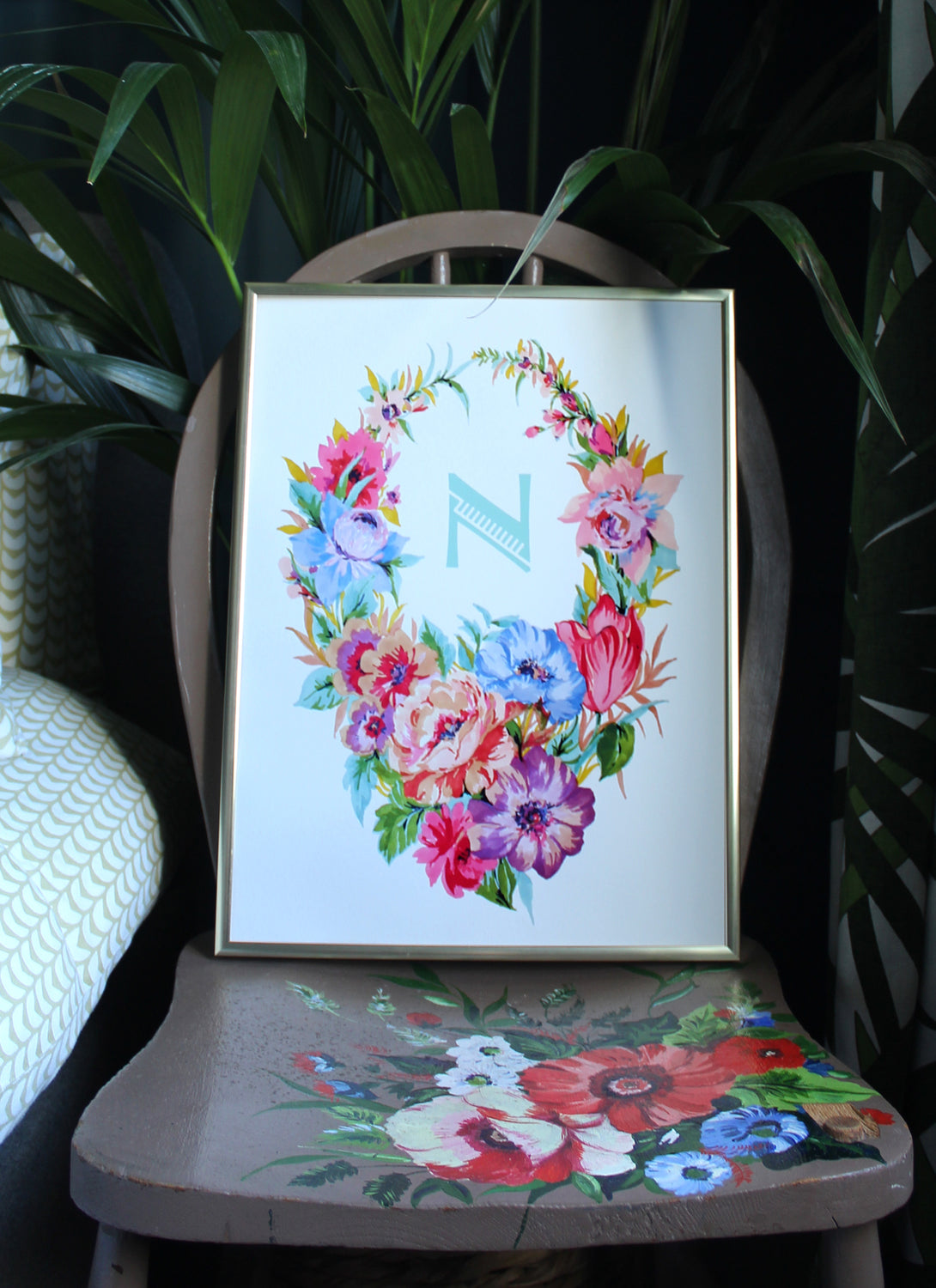 Floral Wreath Giclée Print